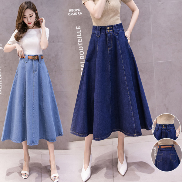 all match half high waist swing skirt 42