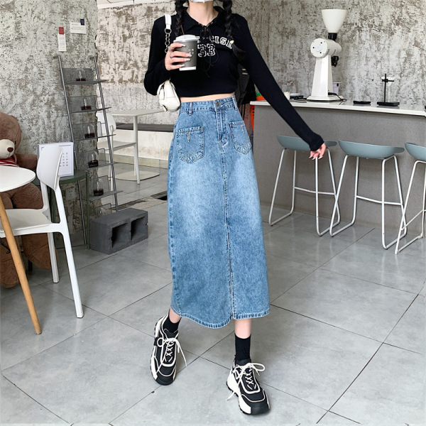 high waist slim a line skirt 35
