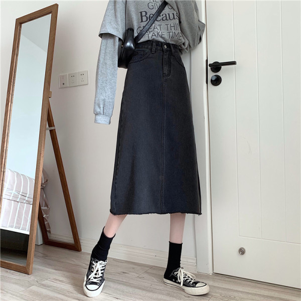 Simple all-match denim skirt 33