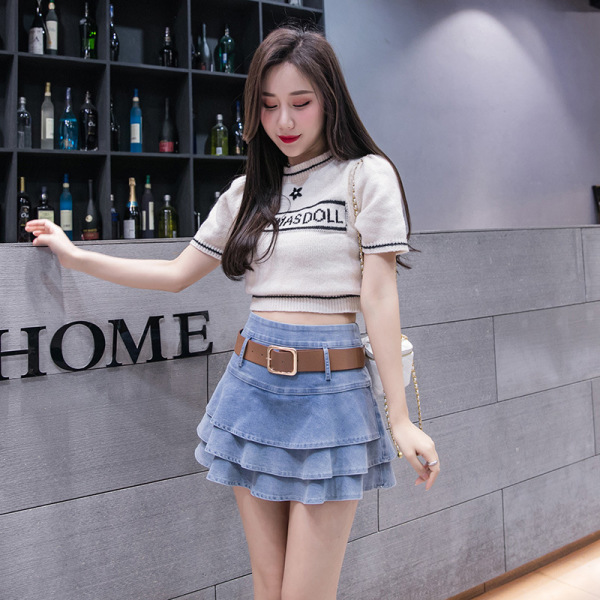 slimming cake denim skirt 41