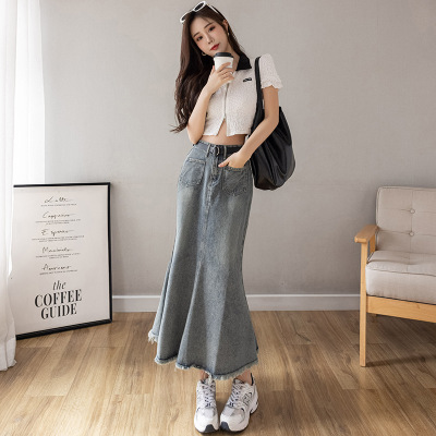 Stretch Denim Mermaid Skirt 49