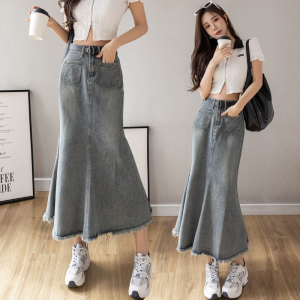 Stretch Denim Mermaid Skirt 49