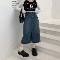 Blue Washed Denim Skirt 54