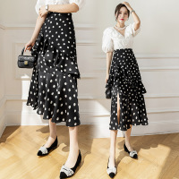 Chiffon ruffle polka dot cake skirt 60