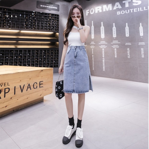 Korean style all match denim skirt 63