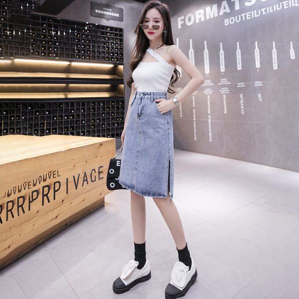Korean style all match denim skirt 63