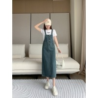 Fat mm denim suspender skirt 81