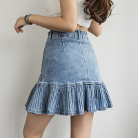 Sweet cool style high waist pleated skirt 69