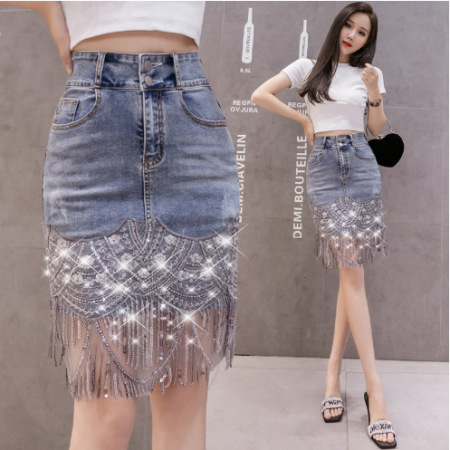 high waist sequined skirt 106