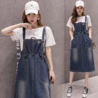 mid length slim one piece denim skirt 103