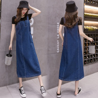 slim denim suspender dress 105