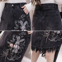 3D Flower Bear Denim Skirt 133