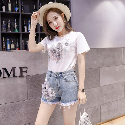 Heavy Industry Embroidered Denim Shorts 118