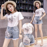 Heavy Industry Embroidered Denim Shorts 118