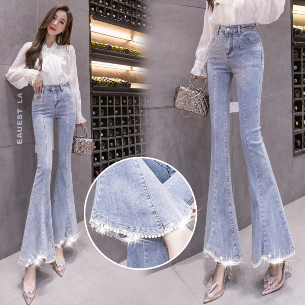 High Waist Bead Chain Sexy Jeans 126