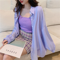 Design sense loose chiffon shirt top 145