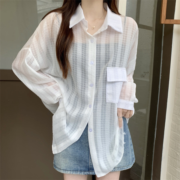 Design striped air-conditioning shirt 158