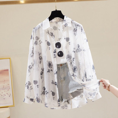 French print shirt 156