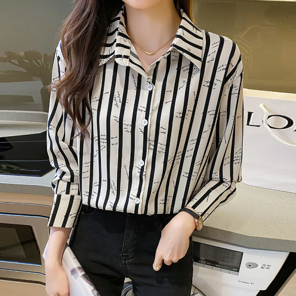 simple style striped shirt 147