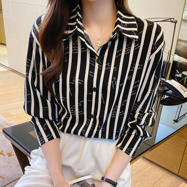 simple style striped shirt 147